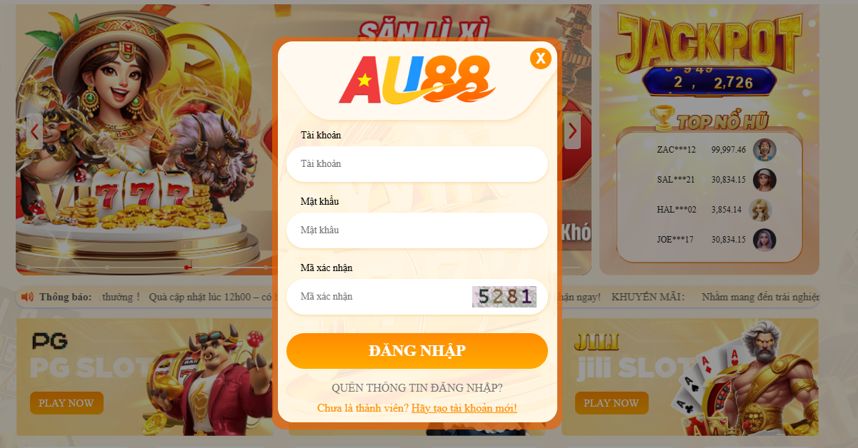AU88 – TRANG CHỦ 28 Quy trình đăng nhập/đăng ký tài khoản AU88 diễn ra đơn giản chỉ trong vòng vài thao tác