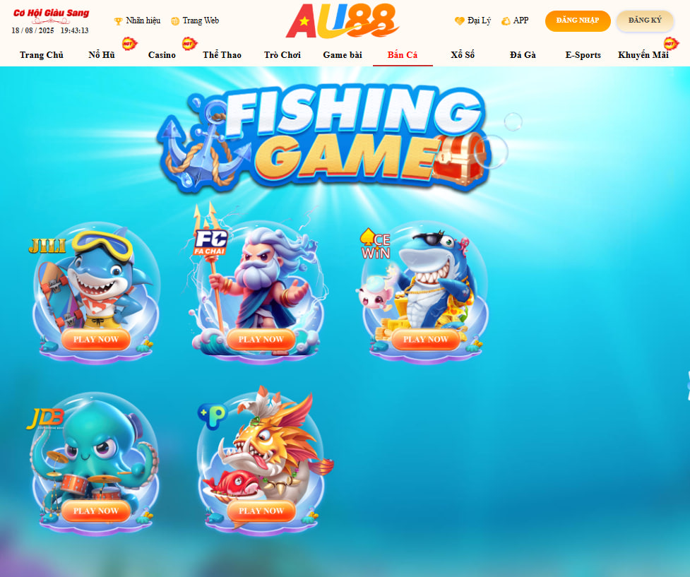AU88 – TRANG CHỦ 26 Tại sảnh bắn cá Online bạn có thể trải nghiệm đa dạng các bộ môn giải trí để kiếm tiền Online